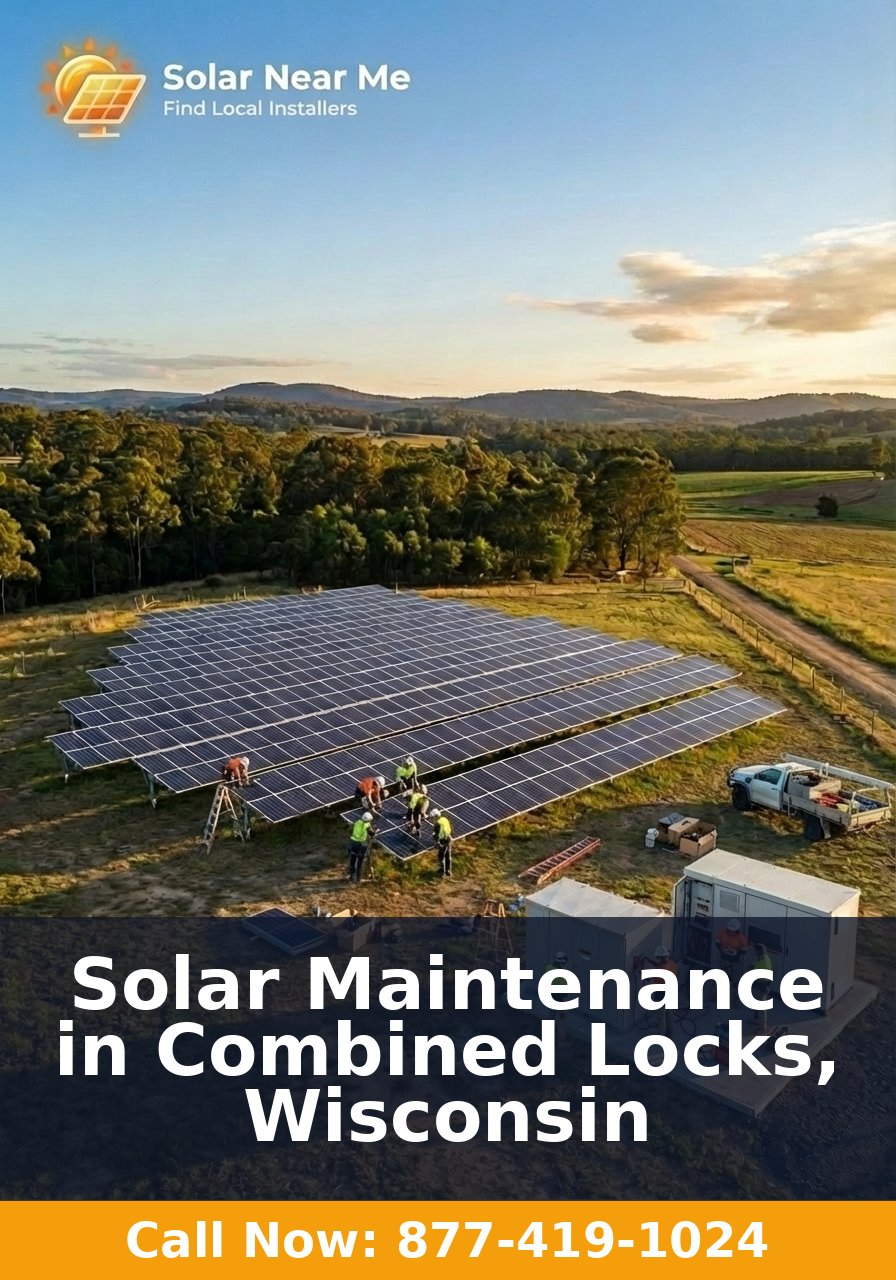 Solar Maintenance in Combined Locks, Wisconsin