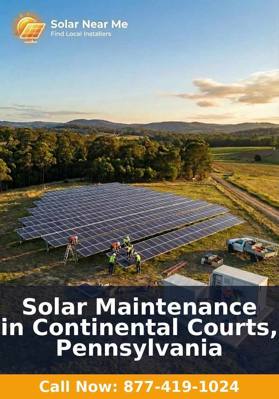 Solar Maintenance in Continental Courts, Pennsylvania