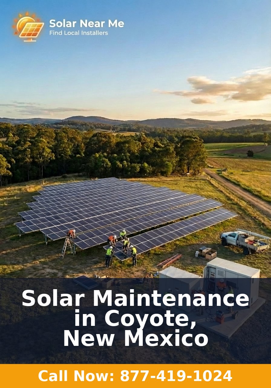 Solar Maintenance in Coyote, New Mexico