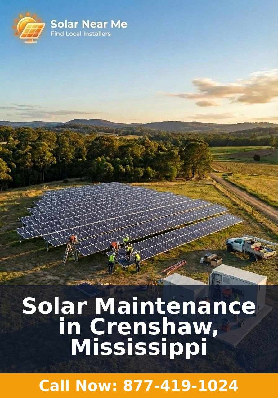 Solar Maintenance in Crenshaw, Mississippi