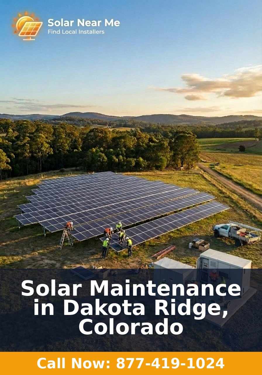 Solar Maintenance in Dakota Ridge, Colorado