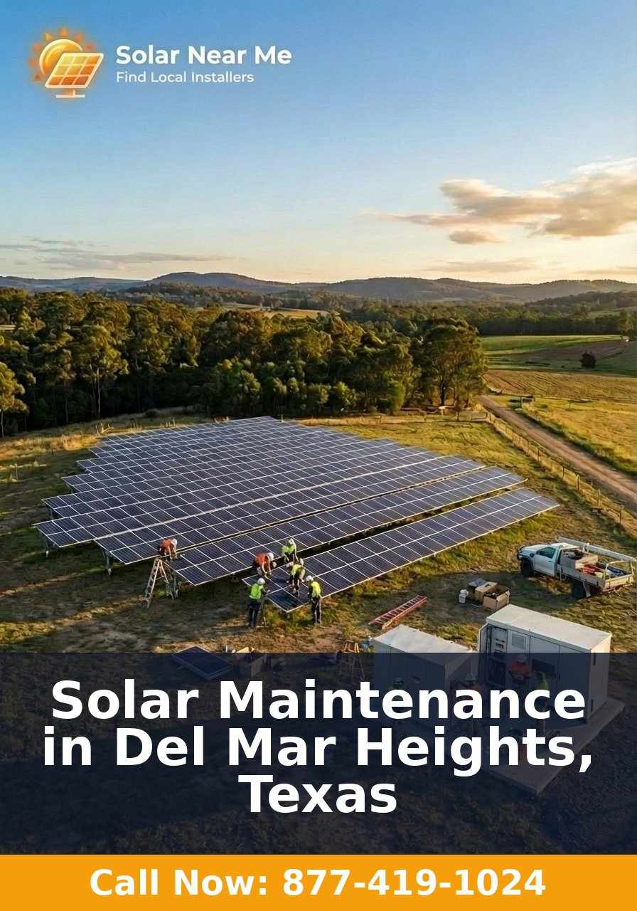 Solar Maintenance in Del Mar Heights, Texas