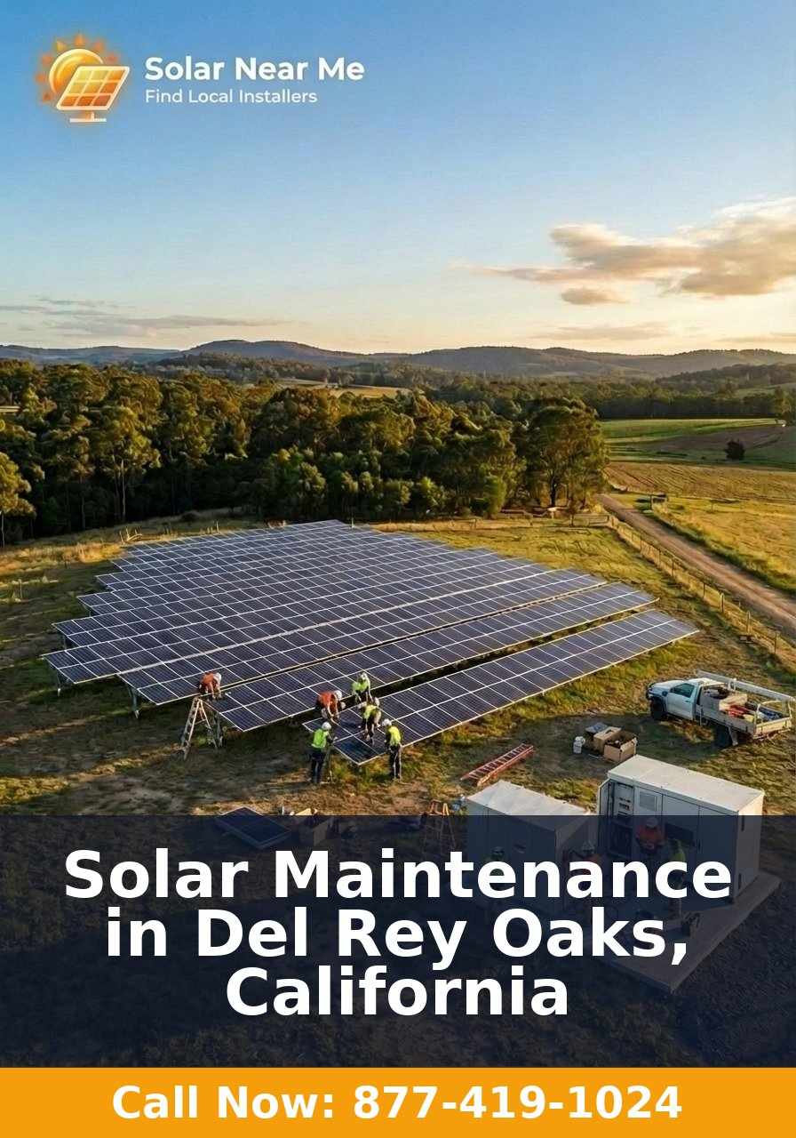 Solar Maintenance in Del Rey Oaks, California
