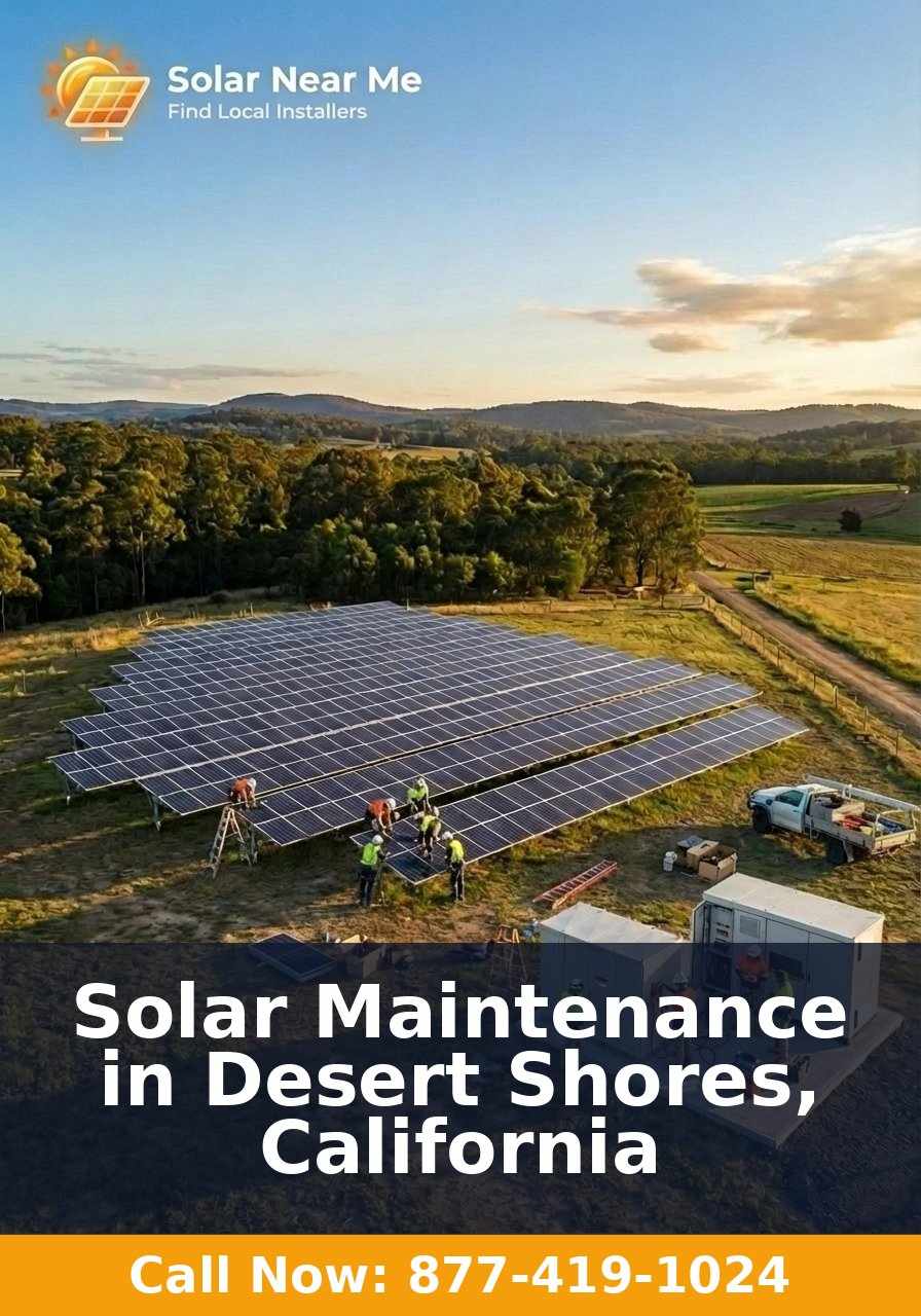 Solar Maintenance in Desert Shores, California