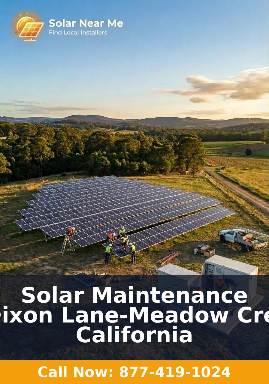 Solar Maintenance in Dixon Lane-Meadow Creek, California
