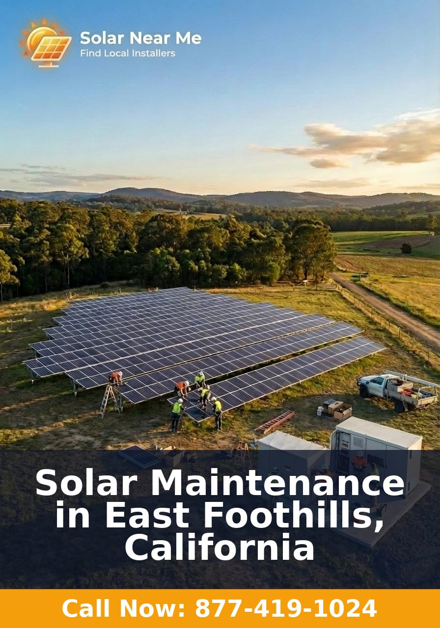 Solar Maintenance in East Foothills, California