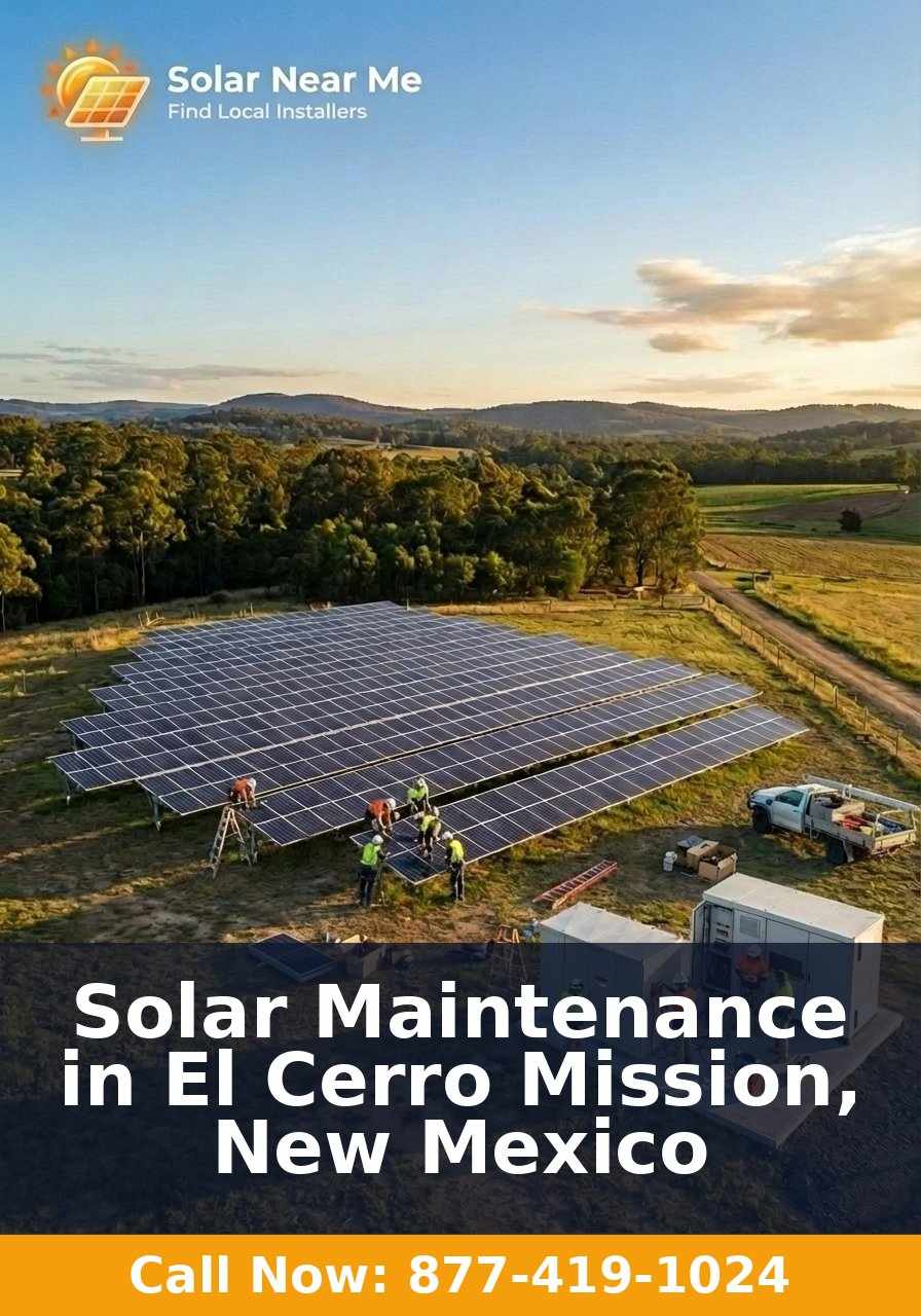Solar Maintenance in El Cerro Mission, New Mexico