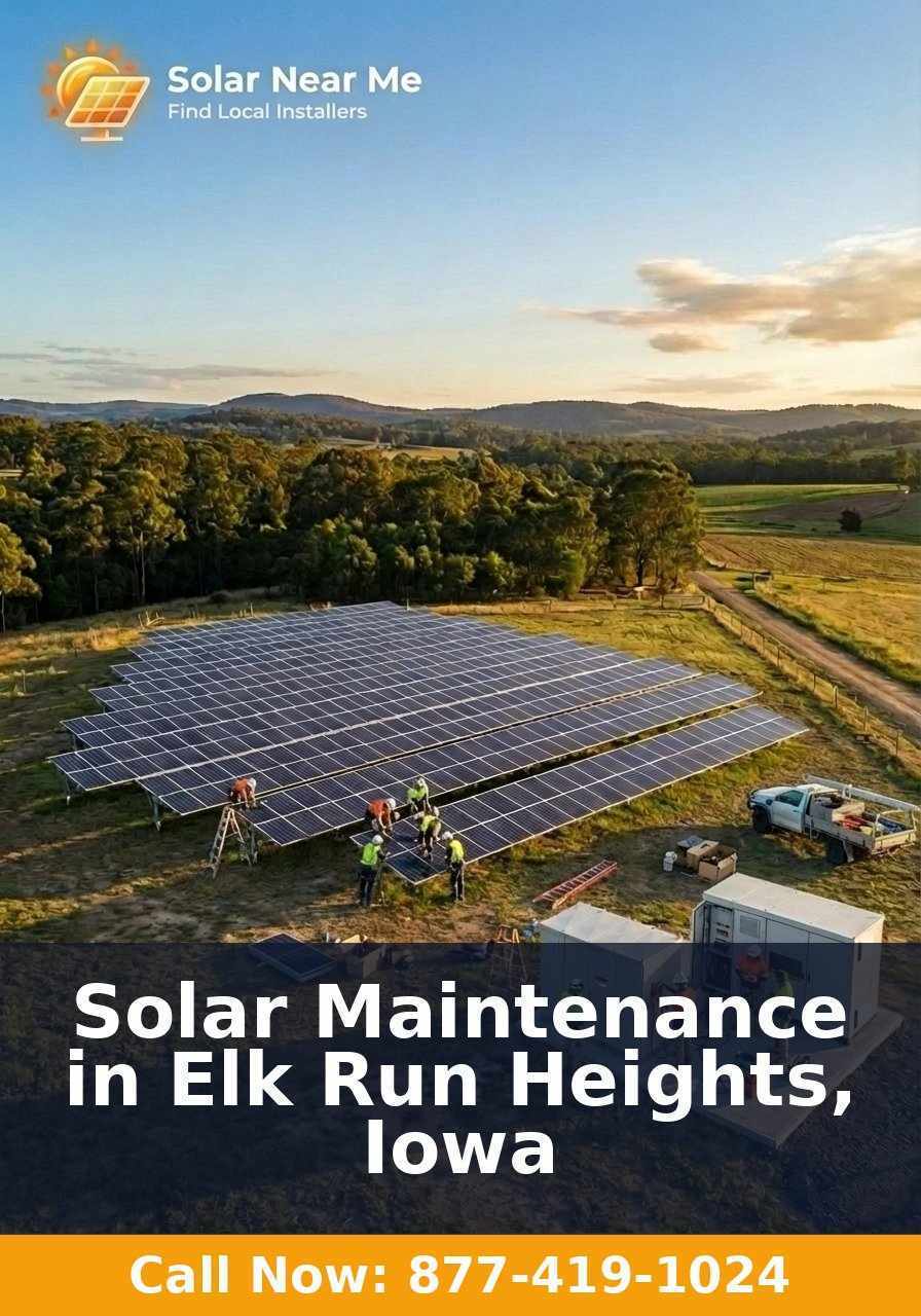 Solar Maintenance in Elk Run Heights, Iowa