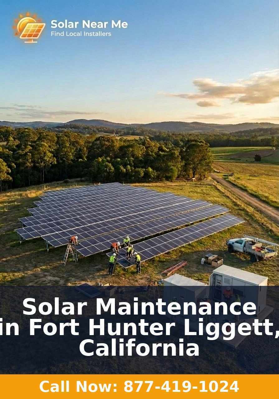Solar Maintenance in Fort Hunter Liggett, California
