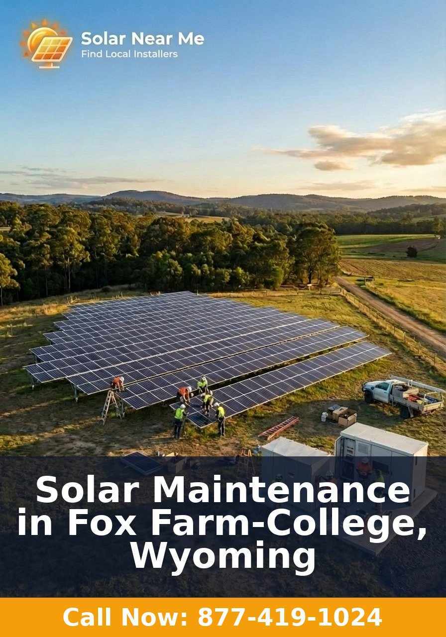 Solar Maintenance in Fox Farm-College, Wyoming