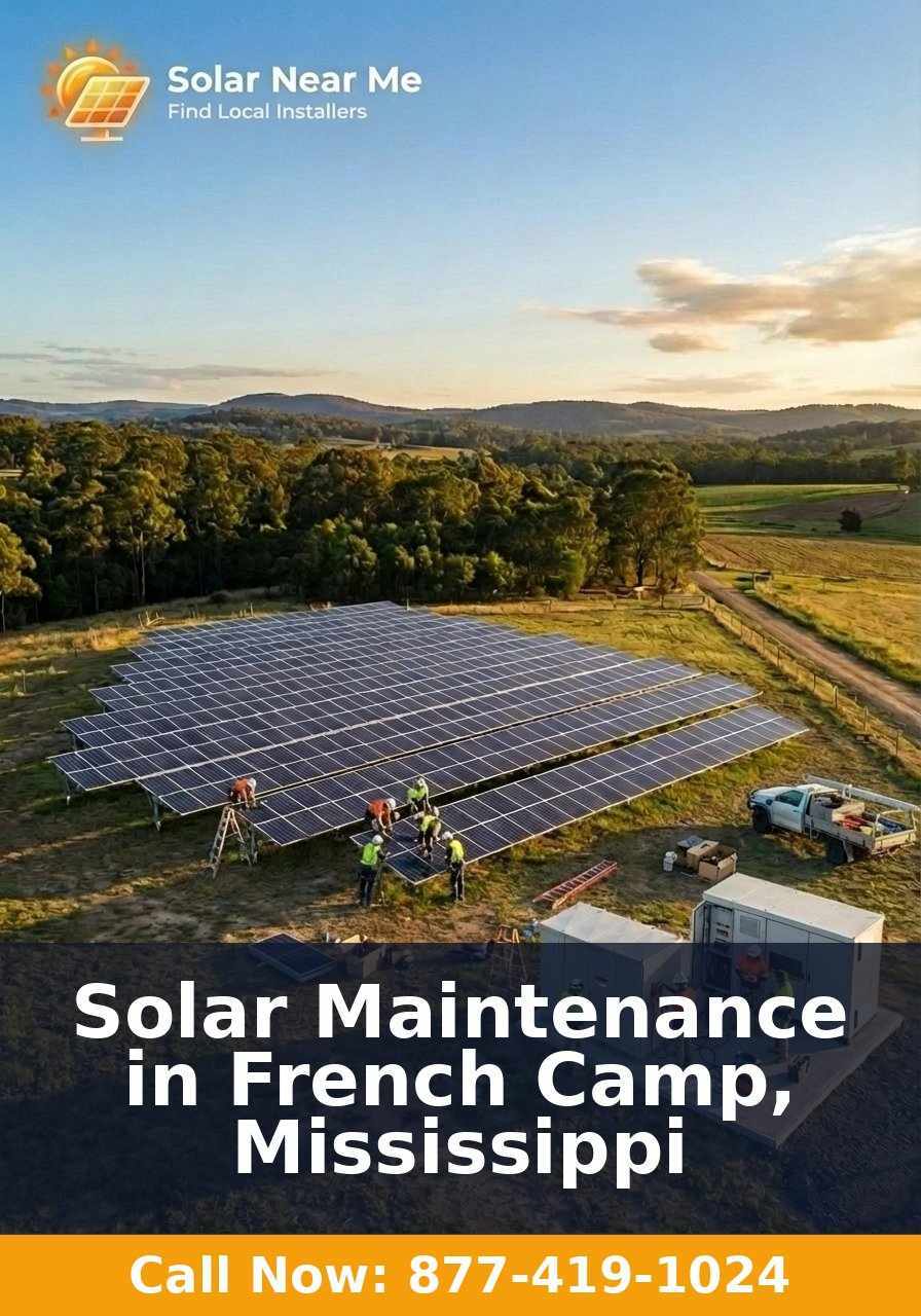 Solar Maintenance in French Camp, Mississippi
