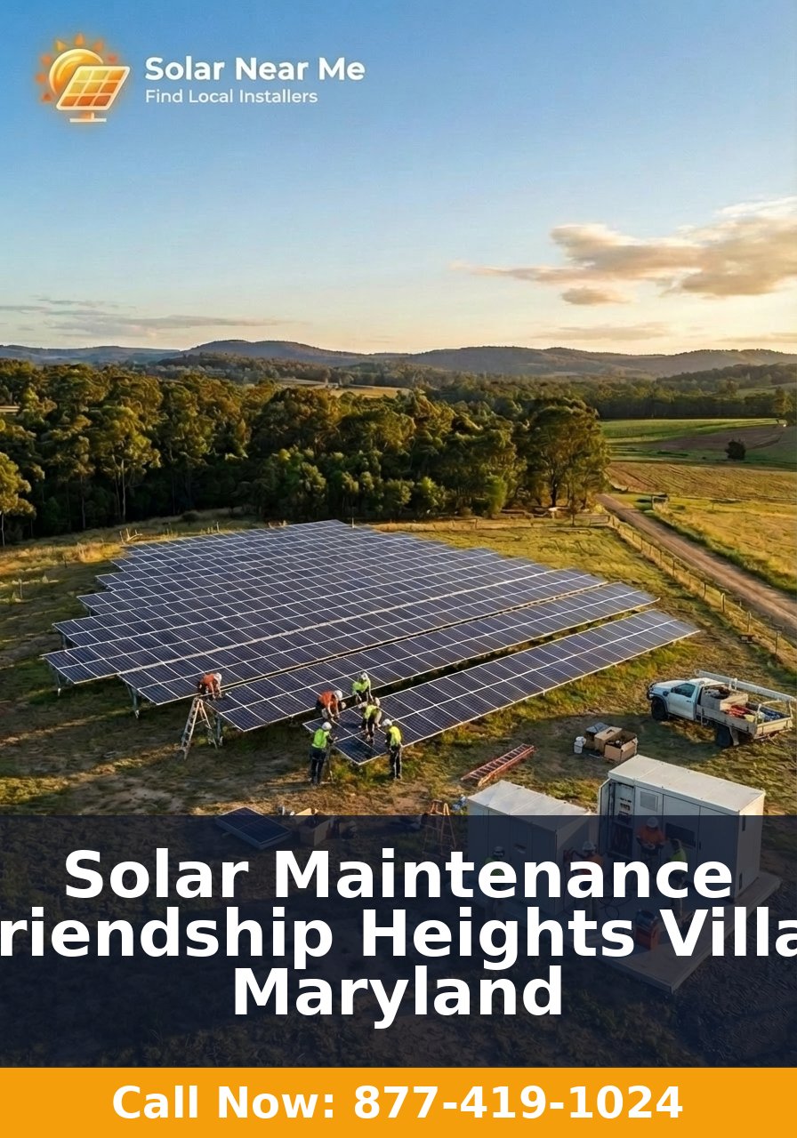 Solar Maintenance in Friendship Heights Village, Maryland