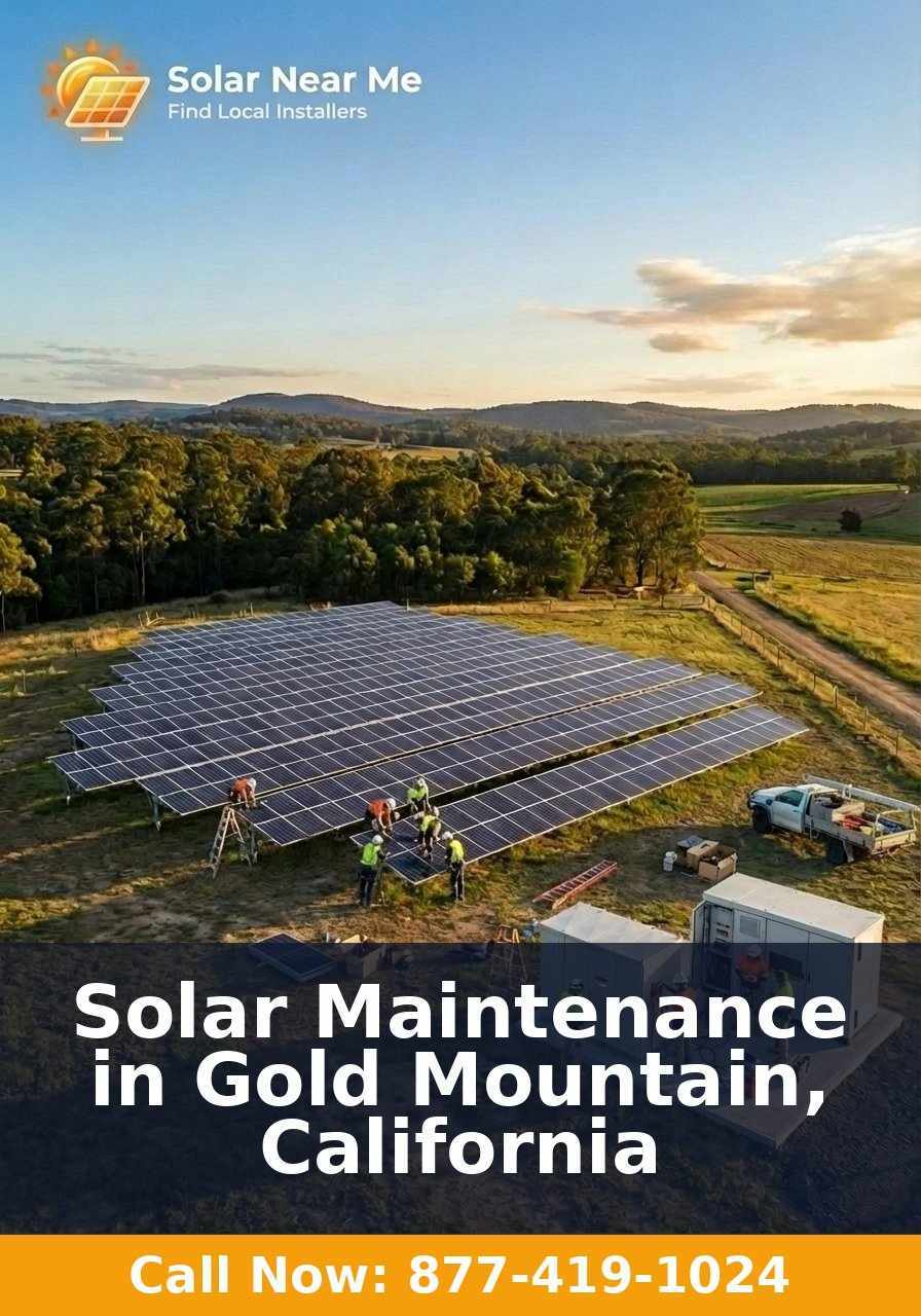 Solar Maintenance in Gold Mountain, California
