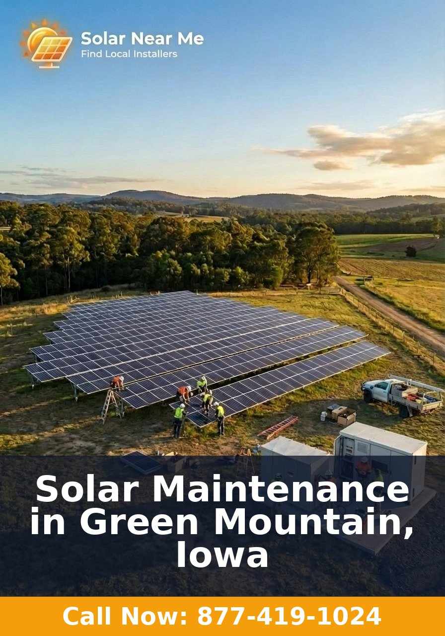 Solar Maintenance in Green Mountain, Iowa