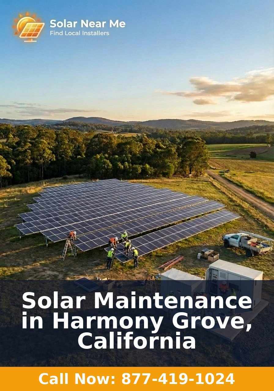 Solar Maintenance in Harmony Grove, California