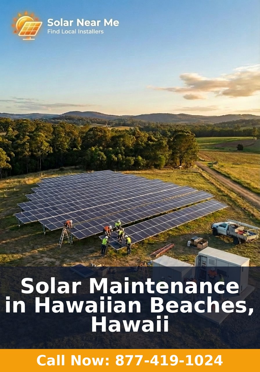 Solar Maintenance in Hawaiian Beaches, Hawaii