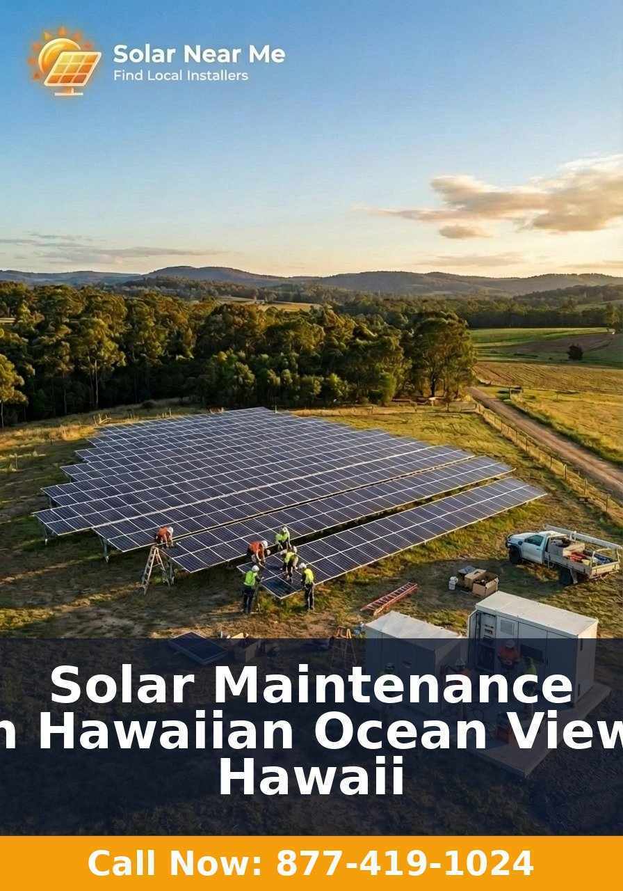 Solar Maintenance in Hawaiian Ocean View, Hawaii