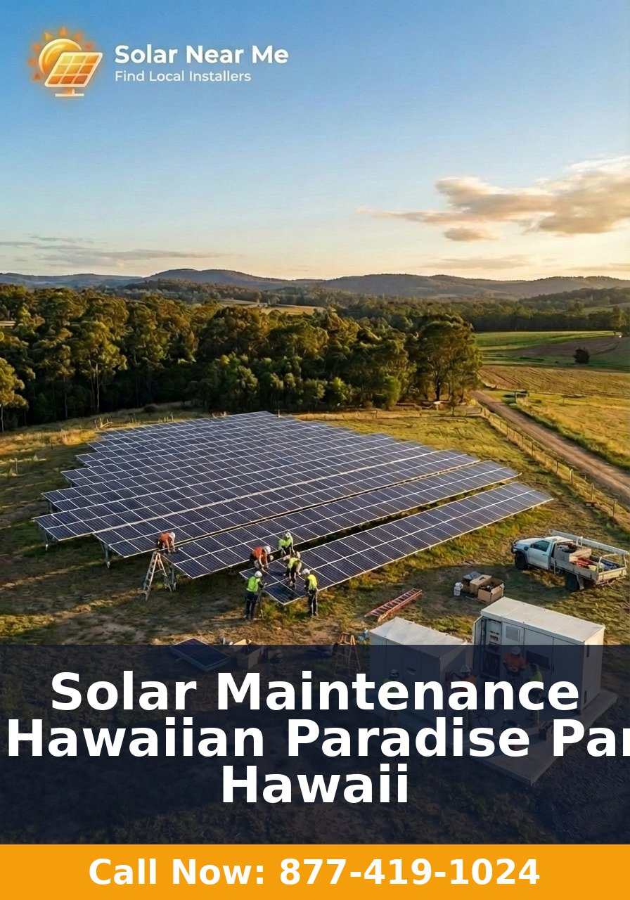 Solar Maintenance in Hawaiian Paradise Park, Hawaii