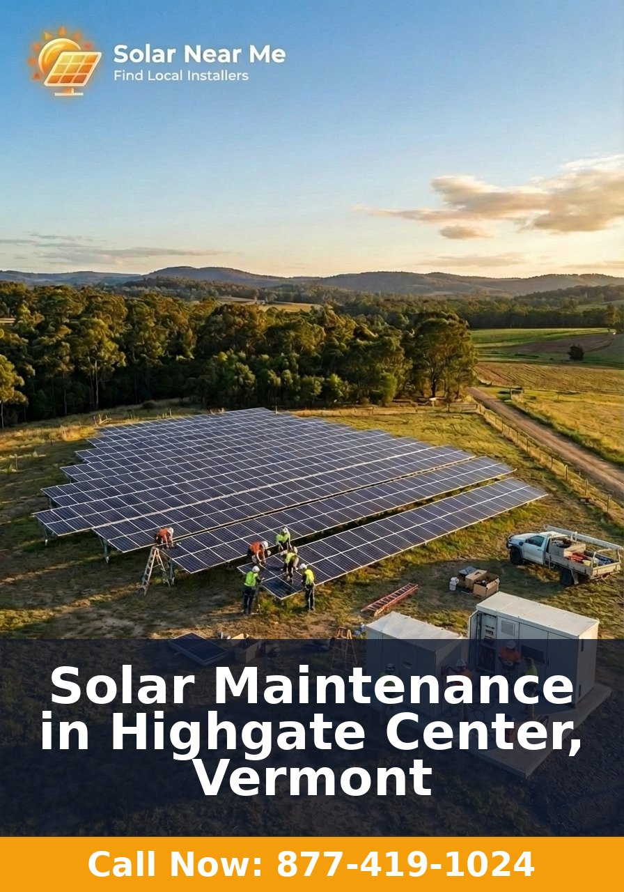 Solar Maintenance in Highgate Center, Vermont