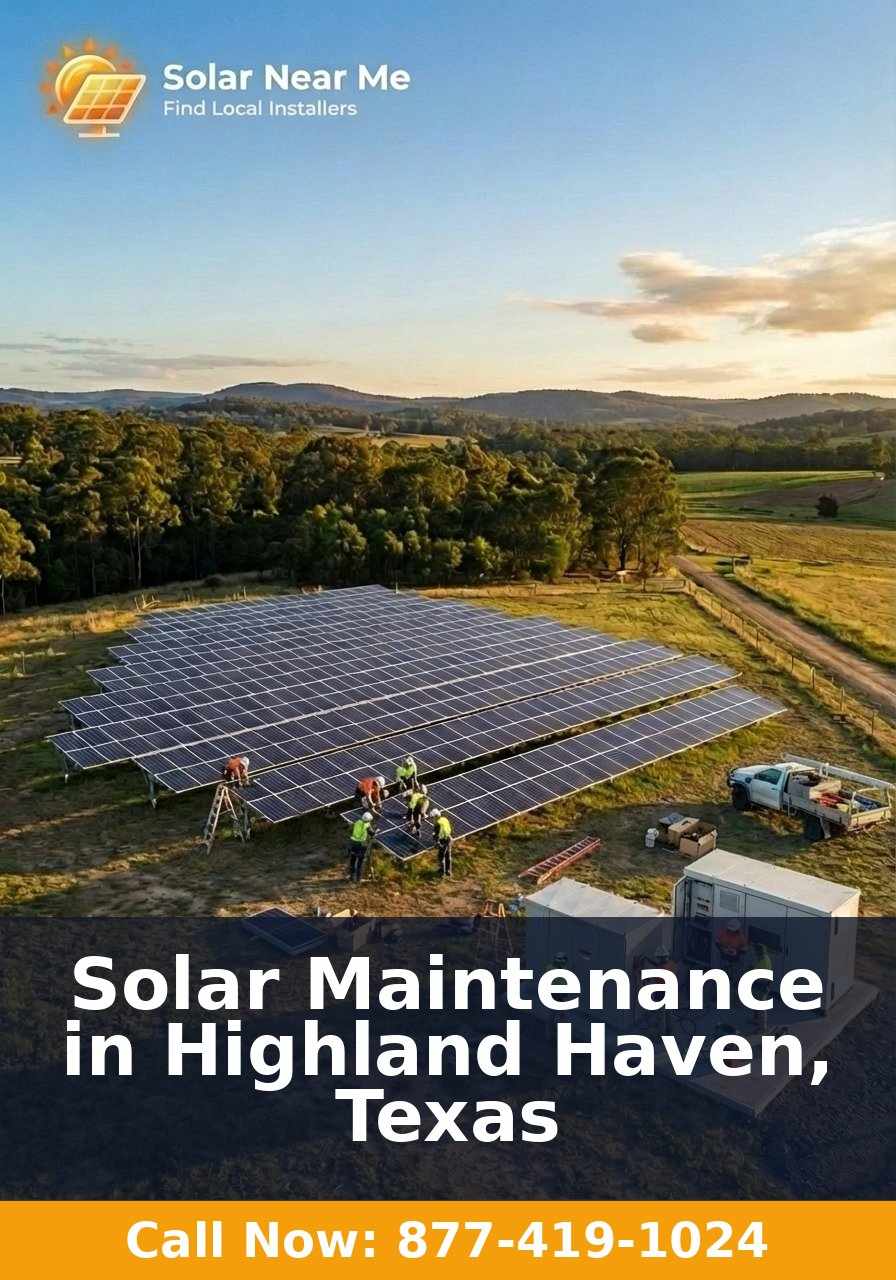 Solar Maintenance in Highland Haven, Texas