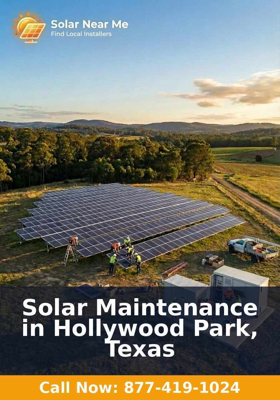 Solar Maintenance in Hollywood Park, Texas