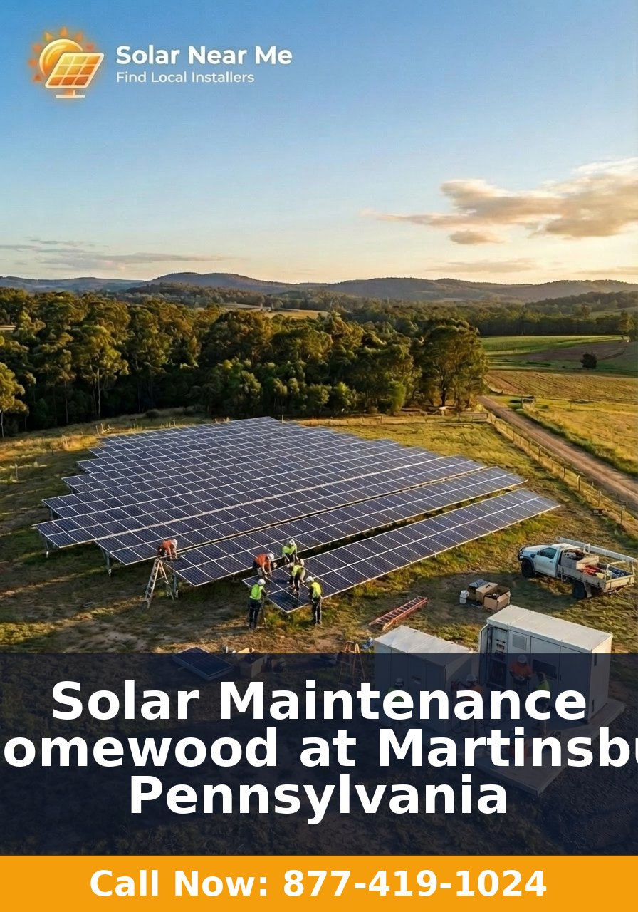 Solar Maintenance in Homewood at Martinsburg, Pennsylvania
