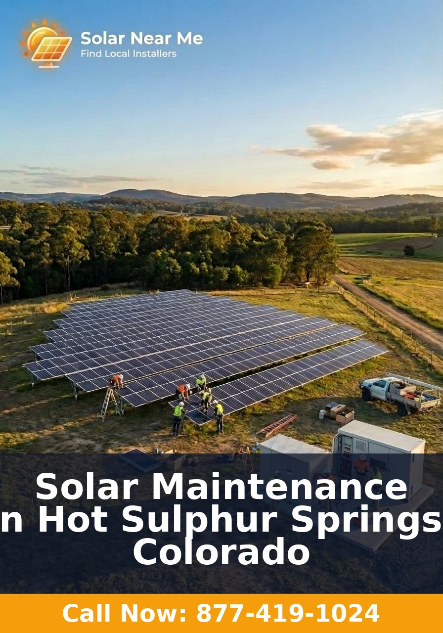Solar Maintenance in Hot Sulphur Springs, Colorado