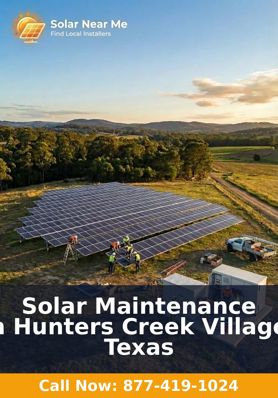 Solar Maintenance in Hunters Creek Village, Texas