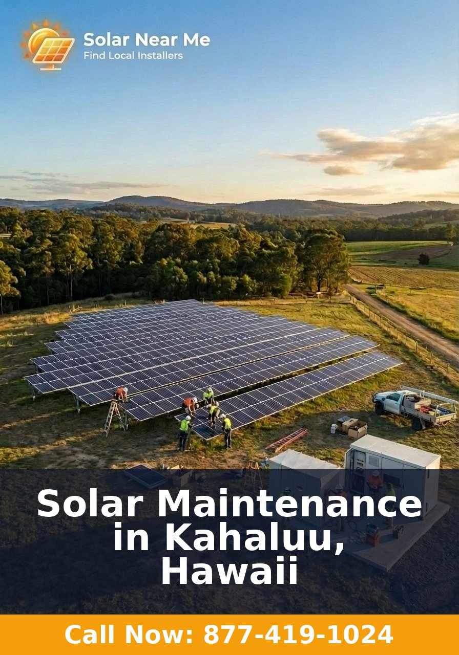 Solar Maintenance in Kahaluu, Hawaii