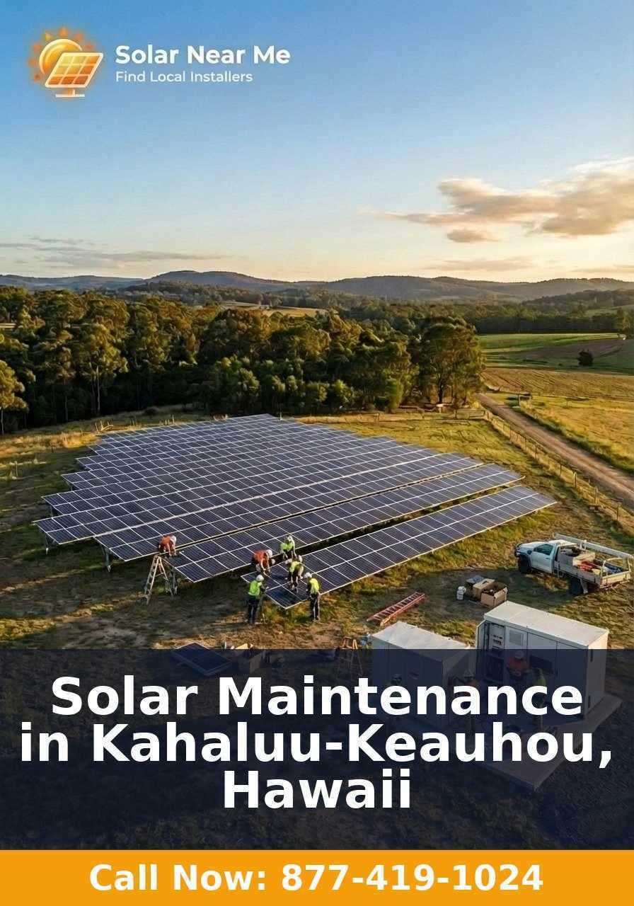 Solar Maintenance in Kahaluu-Keauhou, Hawaii