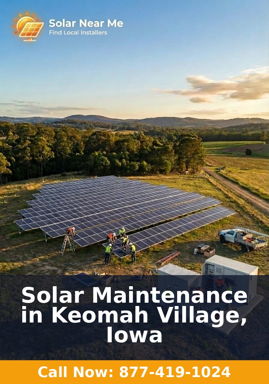 Solar Maintenance in Keomah Village, Iowa