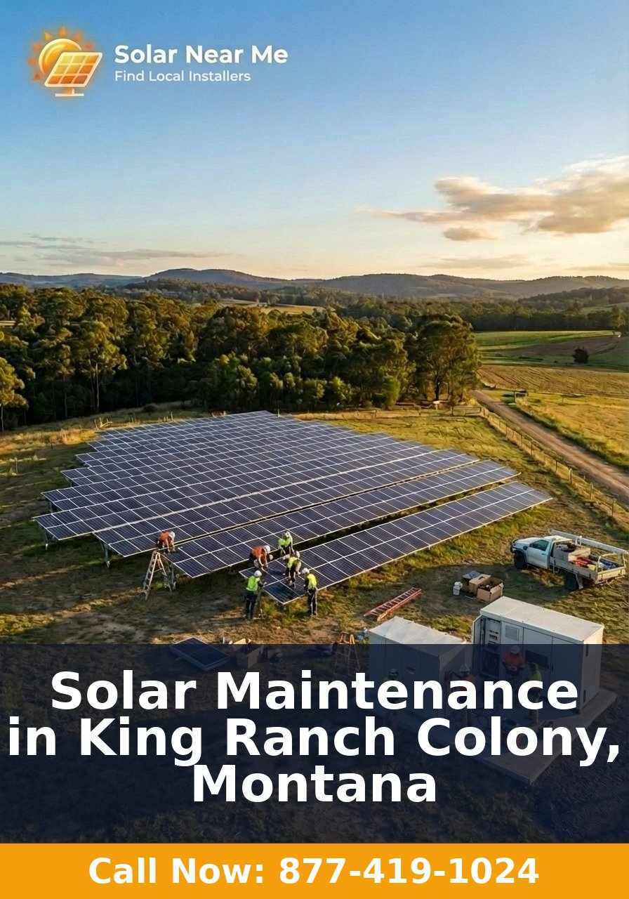 Solar Maintenance in King Ranch Colony, Montana