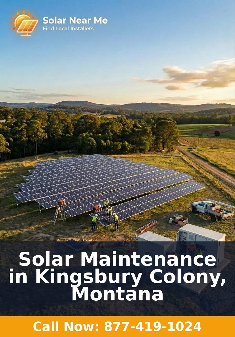 Solar Maintenance in Kingsbury Colony, Montana