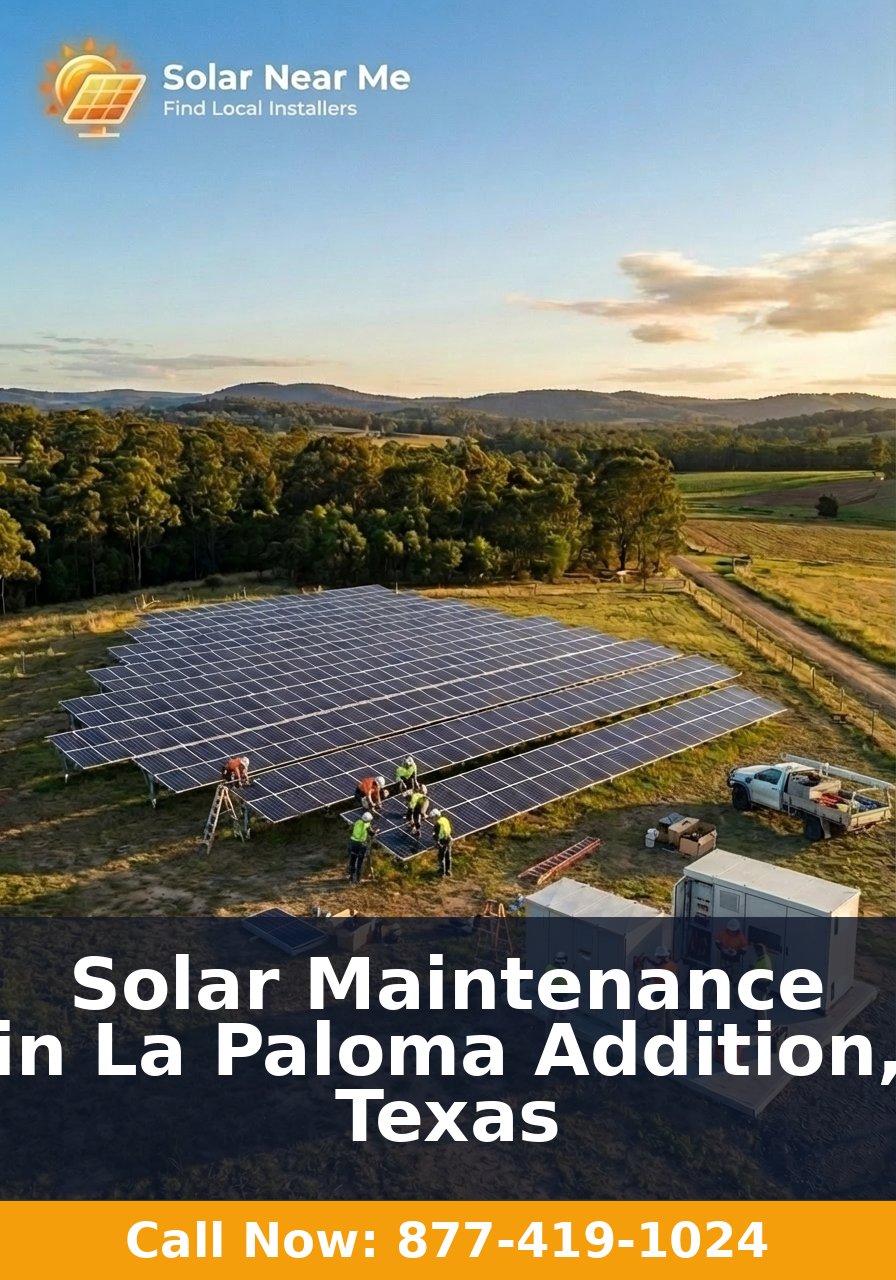 Solar Maintenance in La Paloma Addition, Texas