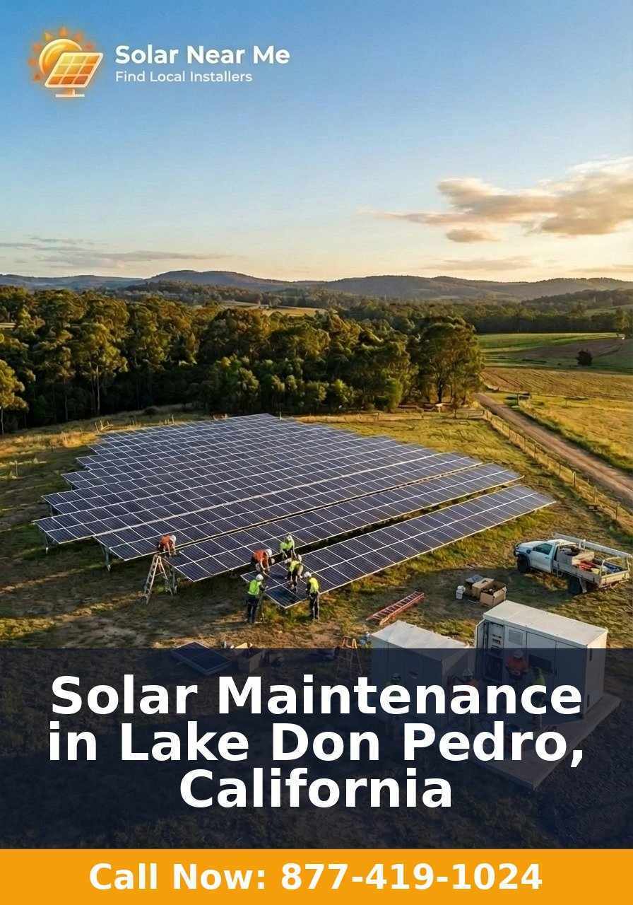 Solar Maintenance in Lake Don Pedro, California