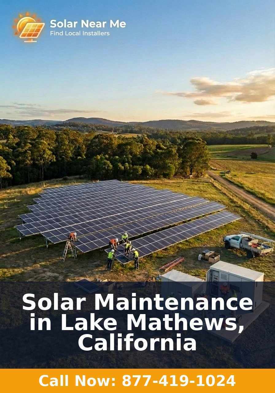 Solar Maintenance in Lake Mathews, California