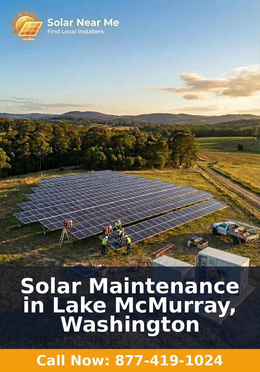 Solar Maintenance in Lake McMurray, Washington