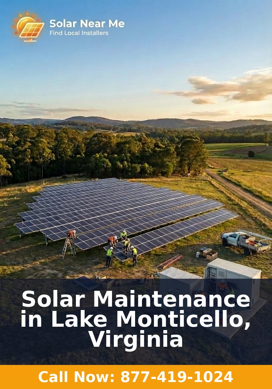 Solar Maintenance in Lake Monticello, Virginia