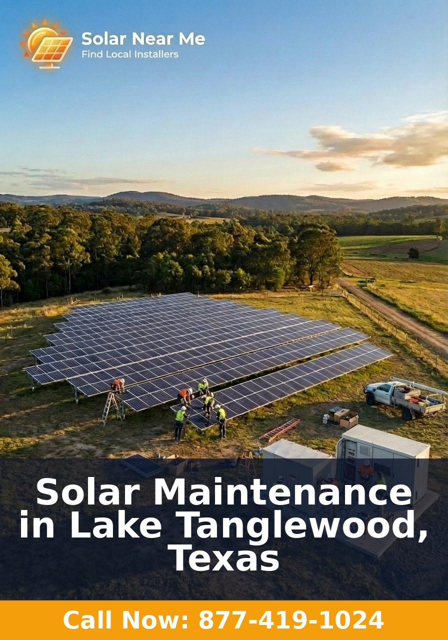 Solar Maintenance in Lake Tanglewood, Texas