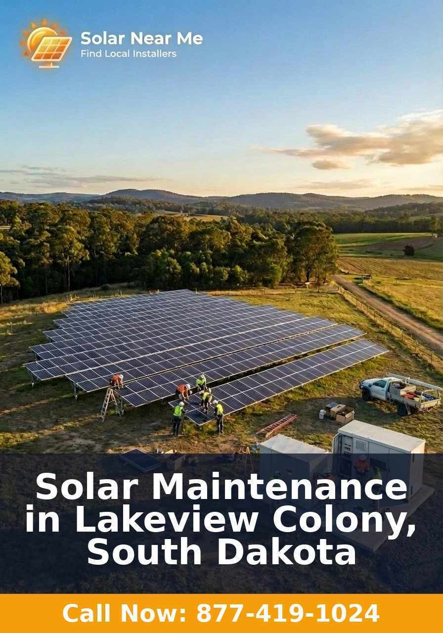 Solar Maintenance in Lakeview Colony, South Dakota