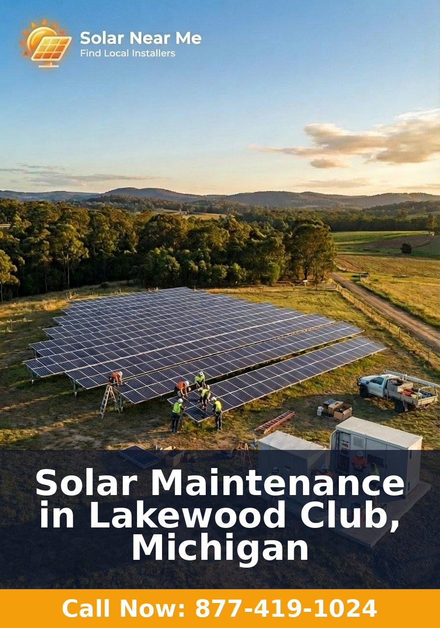 Solar Maintenance in Lakewood Club, Michigan