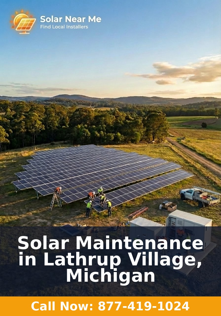 Solar Maintenance in Lathrup Village, Michigan