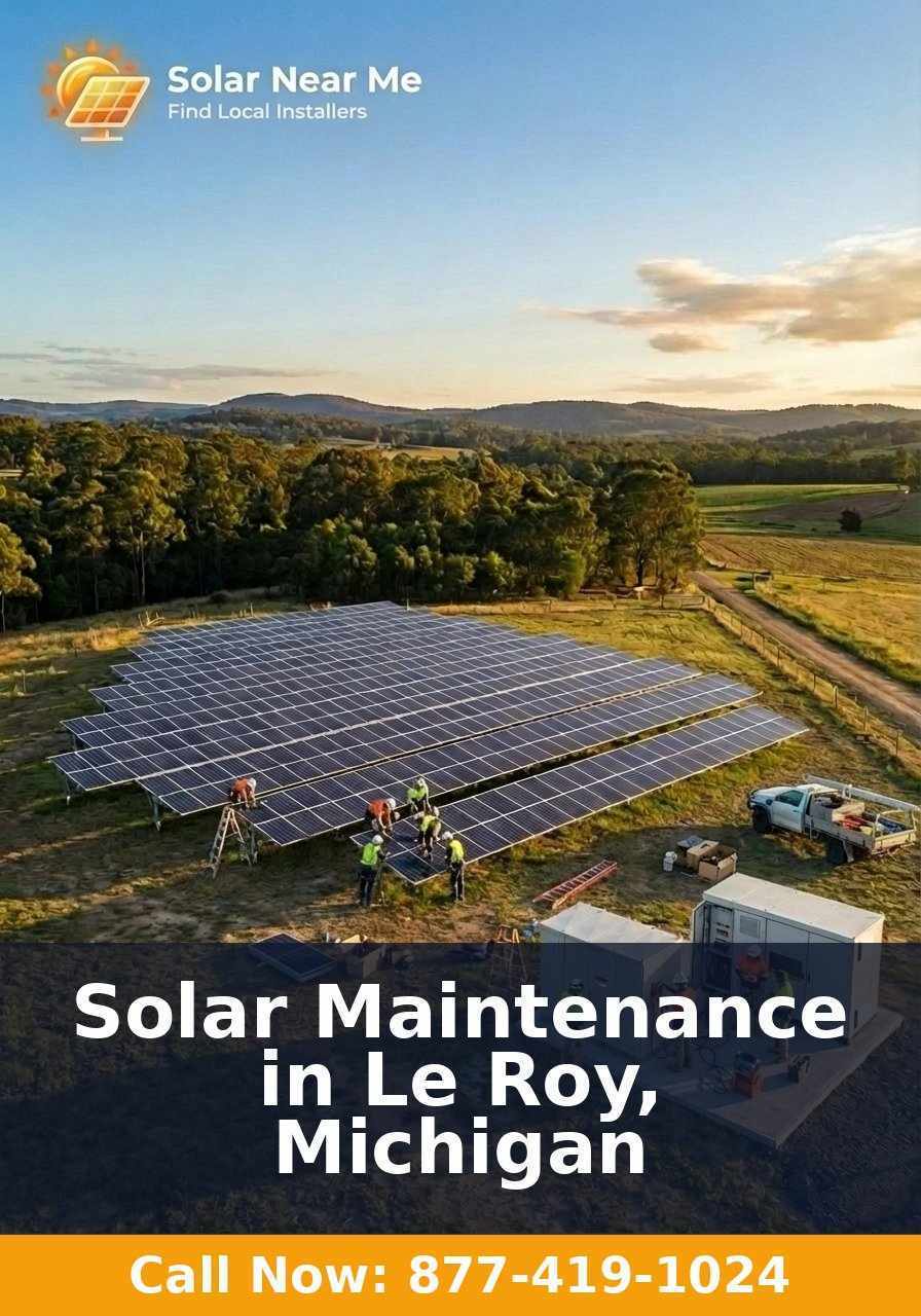 Solar Maintenance in Le Roy, Michigan