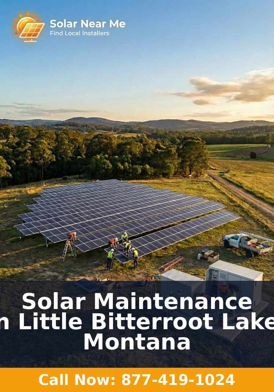 Solar Maintenance in Little Bitterroot Lake, Montana
