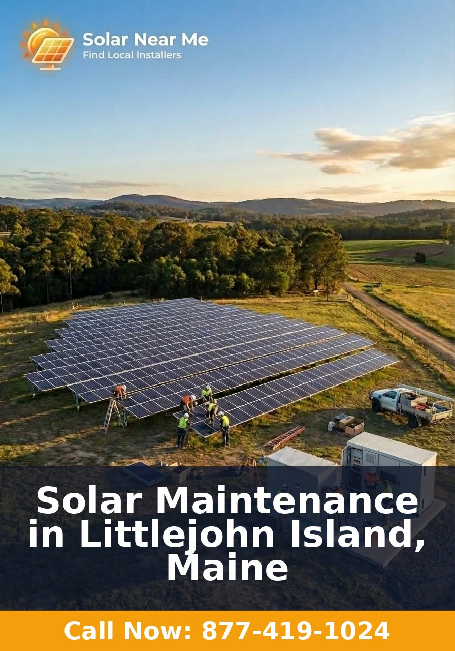Solar Maintenance in Littlejohn Island, Maine