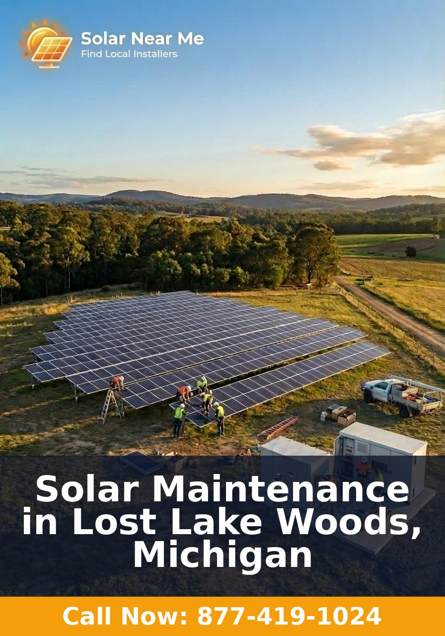 Solar Maintenance in Lost Lake Woods, Michigan