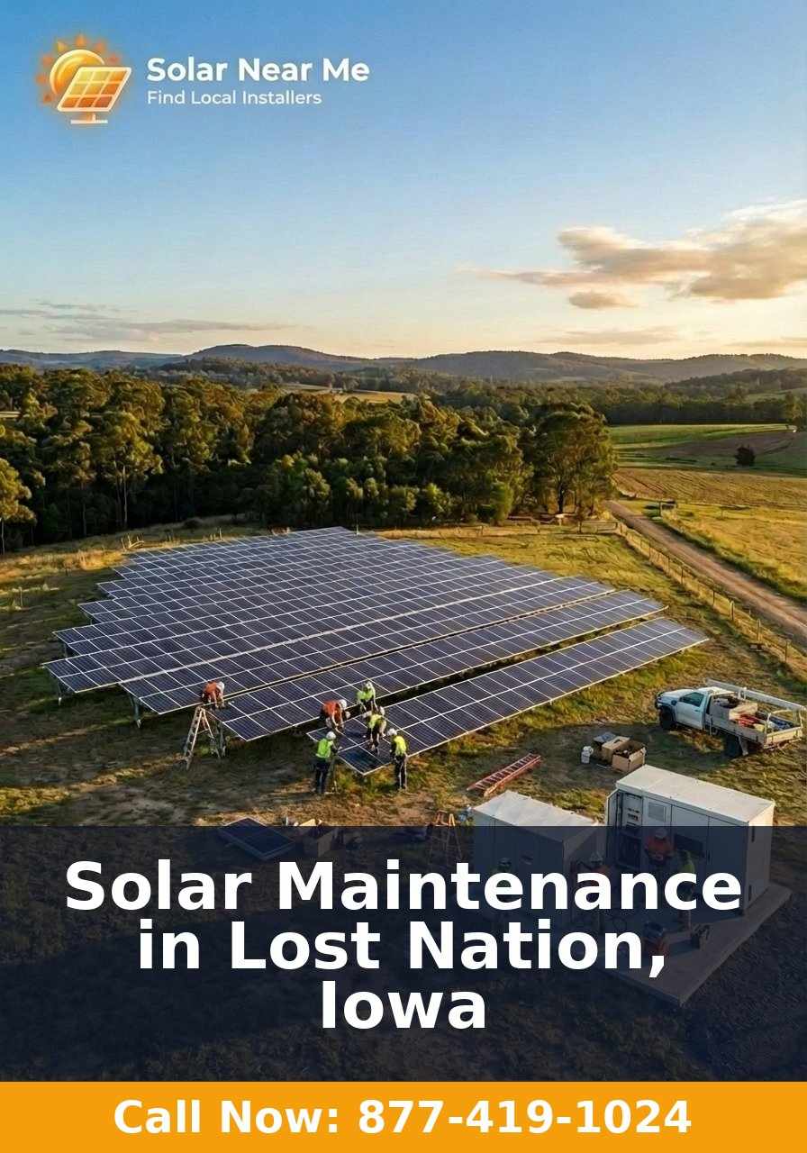 Solar Maintenance in Lost Nation, Iowa