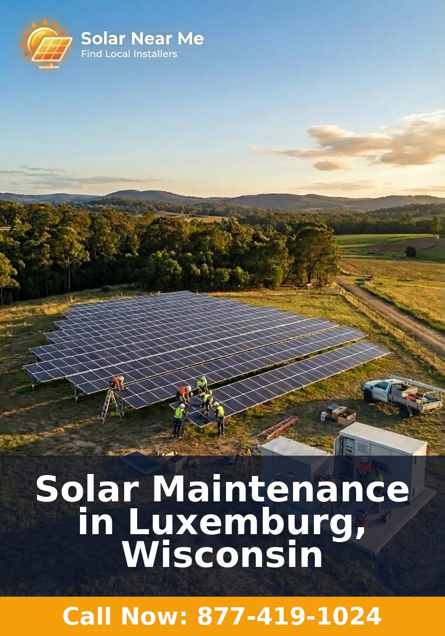 Solar Maintenance in Luxemburg, Wisconsin