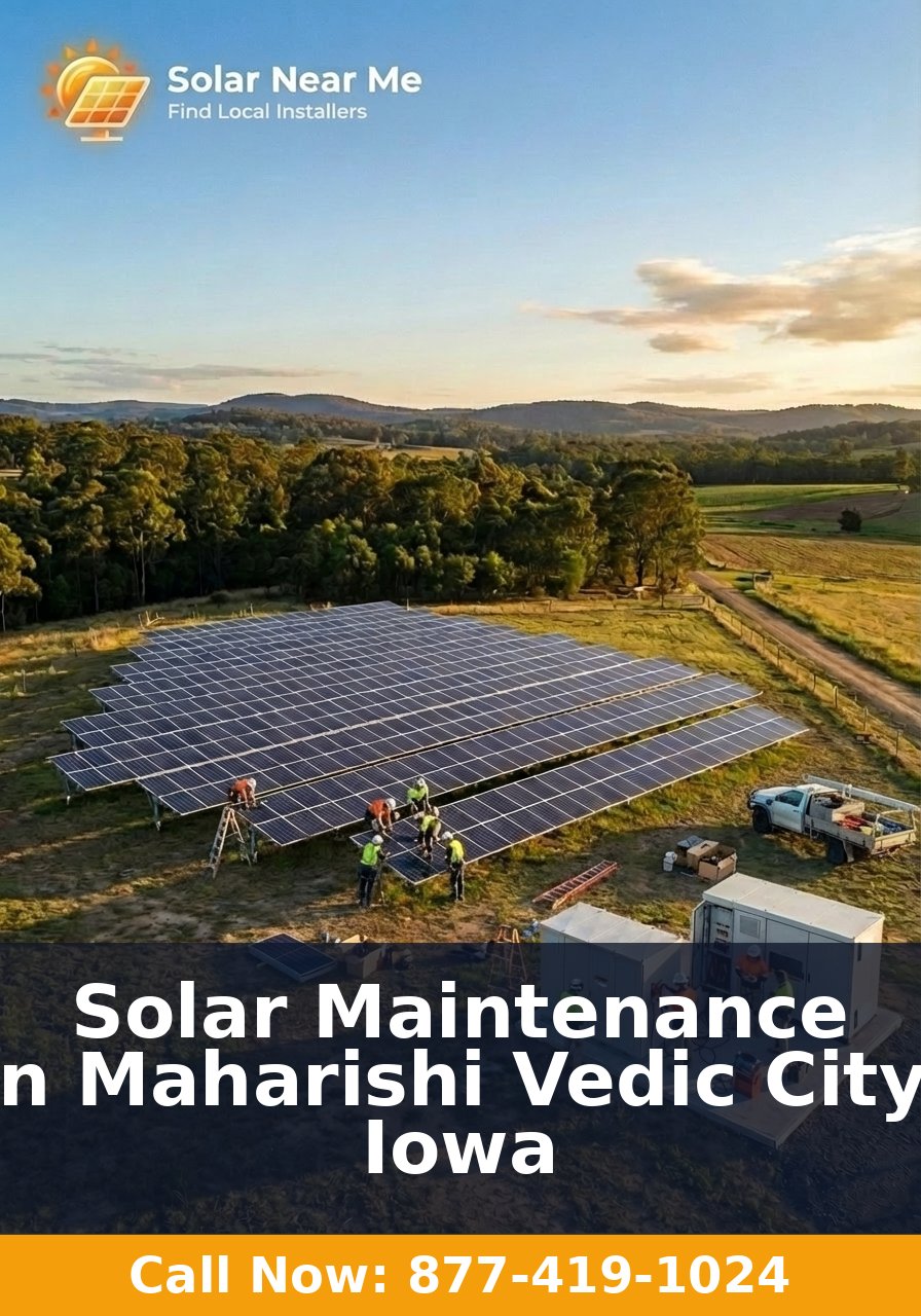 Solar Maintenance in Maharishi Vedic City, Iowa