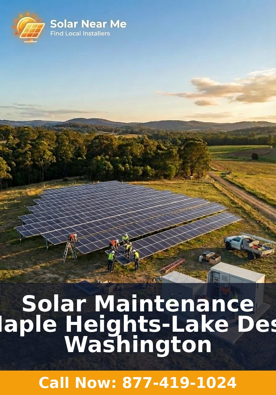 Solar Maintenance in Maple Heights-Lake Desire, Washington